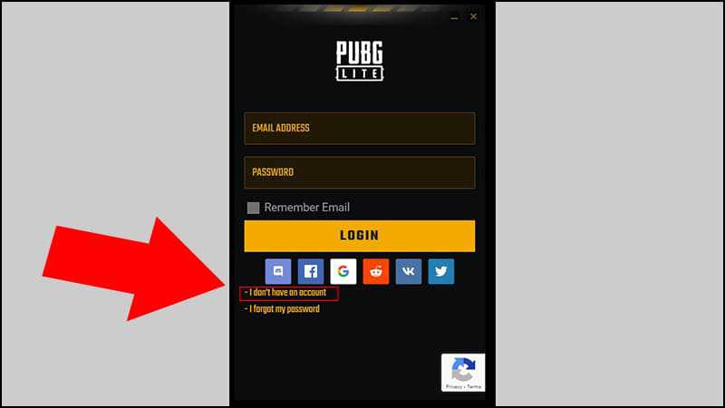 Tạo tài khoản PUBG Lite